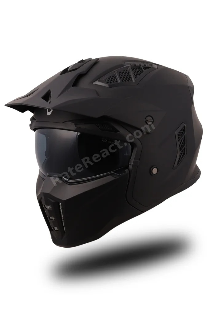 Helix Mat Siyah Modüler Kask