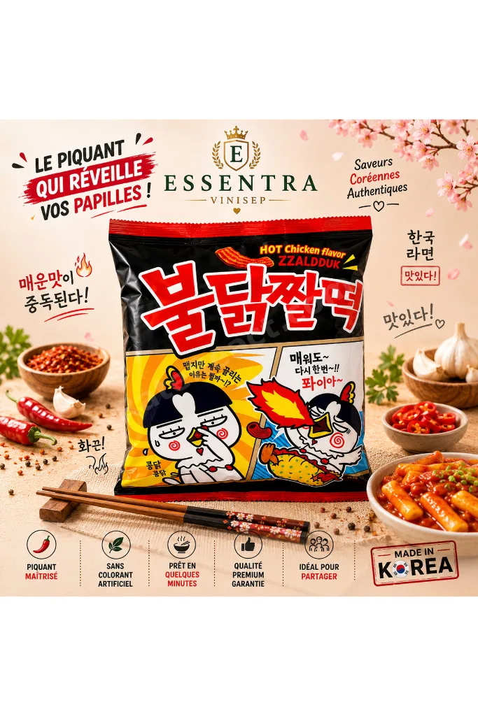 Buldak Jjaldduk Hot Chicken Flavor Snack Acılı Pirinç Cipsi