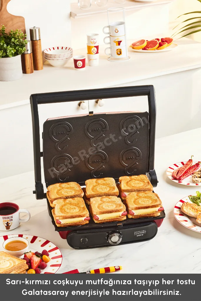 x Galatasaray Lisanslı Taraftar Logo Plakalı Tost Makinesi