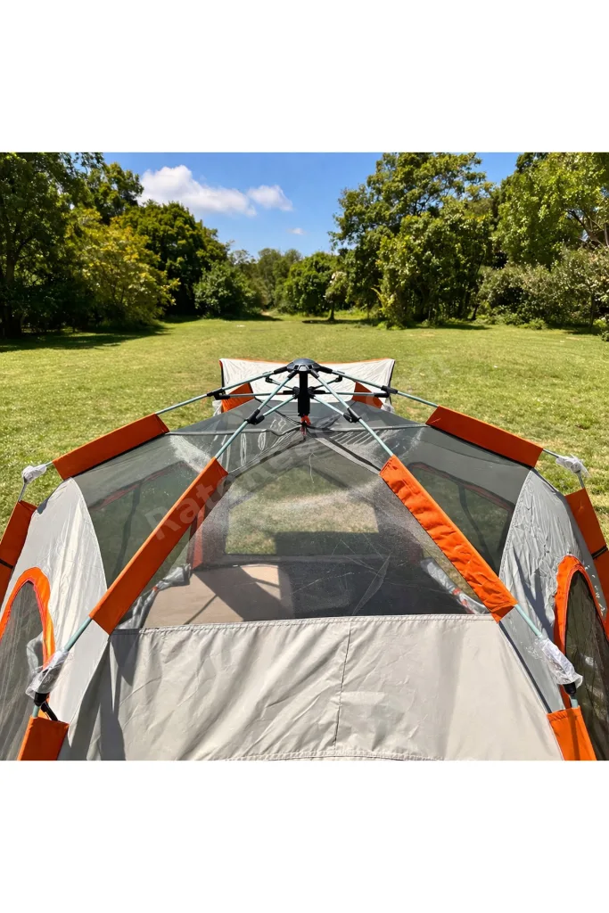 6 Kişilik Büyük Aile Kamp Çadırı Otomatik 280x240x155 cm Su Geçirmez Tente Gölgelikli