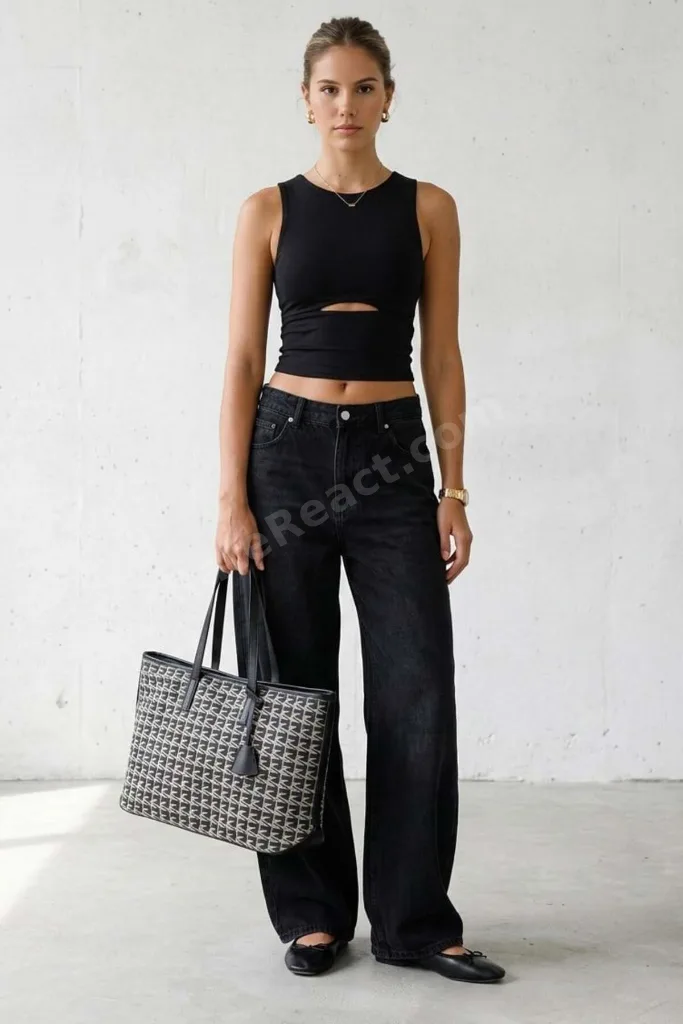 Michelle Siyah Monogram Omuz Çantası MG2838