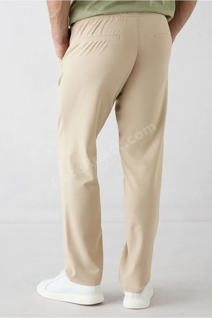 Regular Fit Standart Kesim Yandan Cep Beli Lastikli İpli Jogger Pantolon