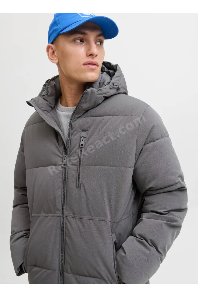 Gri Erkek Mont 12278792_JJEOWEN PUFFER SN