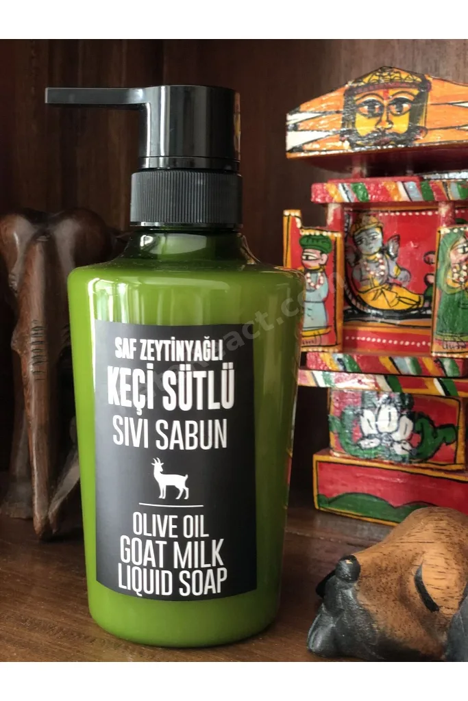 Zeytinyağlı Keçi Sütü Sıvı Sabunu (NEMLENDİRİCİ TEMİZLEYİCİ) 400 ml.