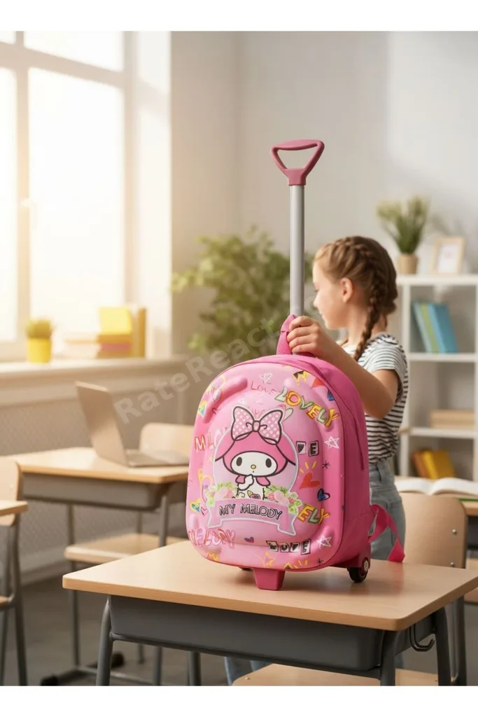 Kız Çocuk Anaokulu Kreş Çekçekli Tekerli 3d Eva Renkli Baskılı Sırt Çantası ve Okul Çantası Henüz Yorum Yazılmamış.