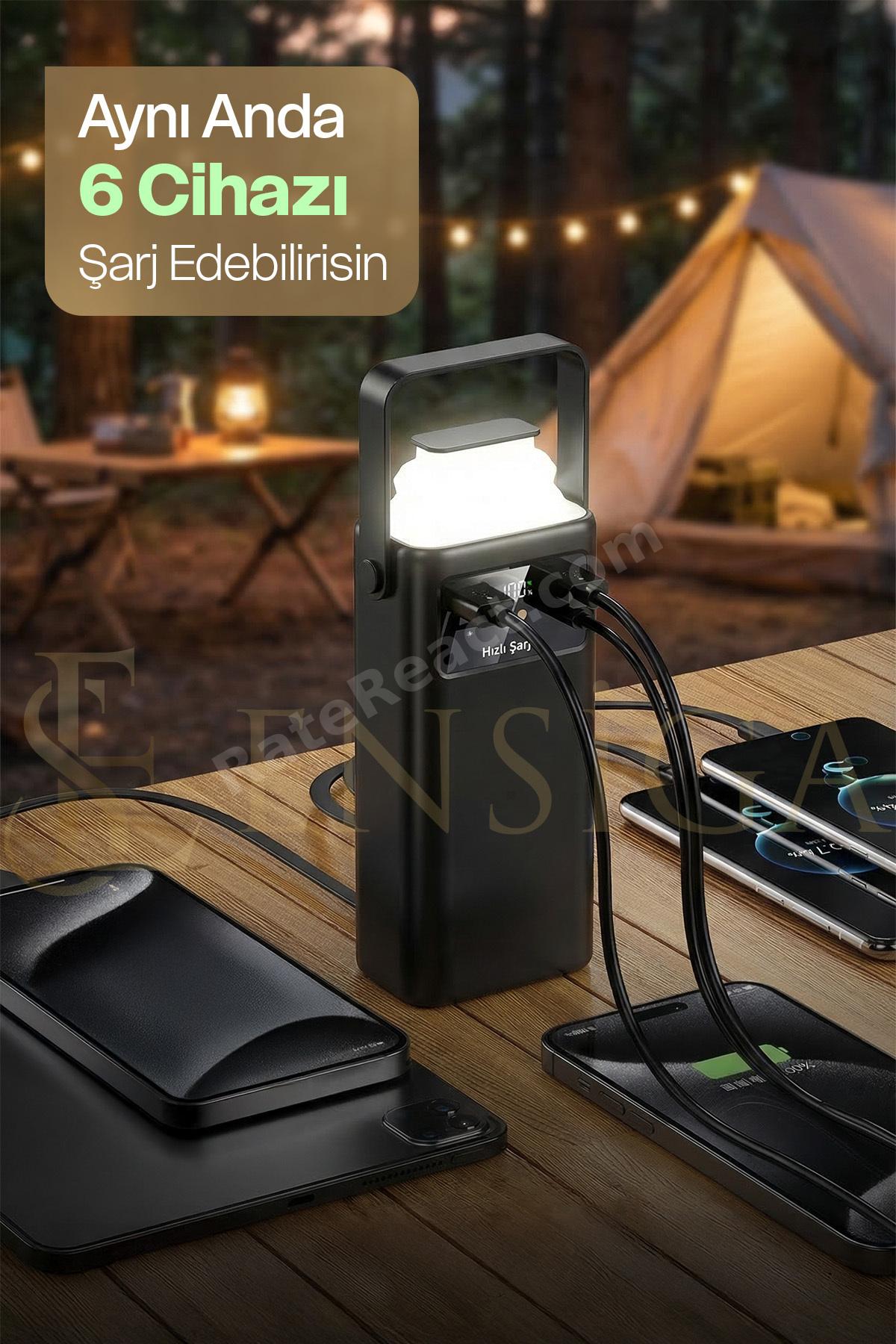 Hızlı Şarjlı Powerbank 30000mAh 22.5W Dahili Kablolu 2x USB Outdoor Taşınabilir