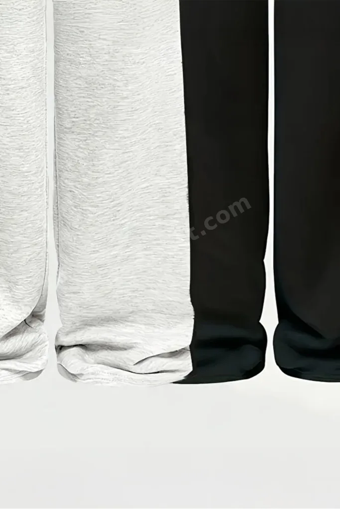 Kadın Bol Kesim Geniş Paça Oversize Siyah&Gri Pantolon Tarz Eşofman Altı