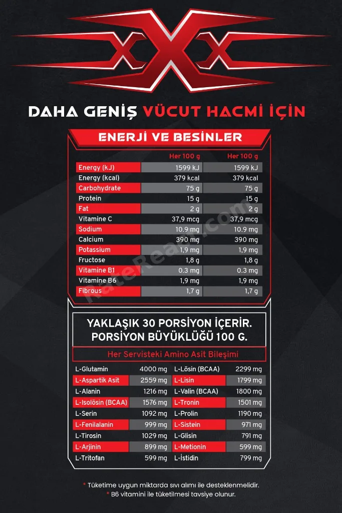 Marcus Mass Gainer X Series 3.000 G (ÇİKOLATA AROMALI)