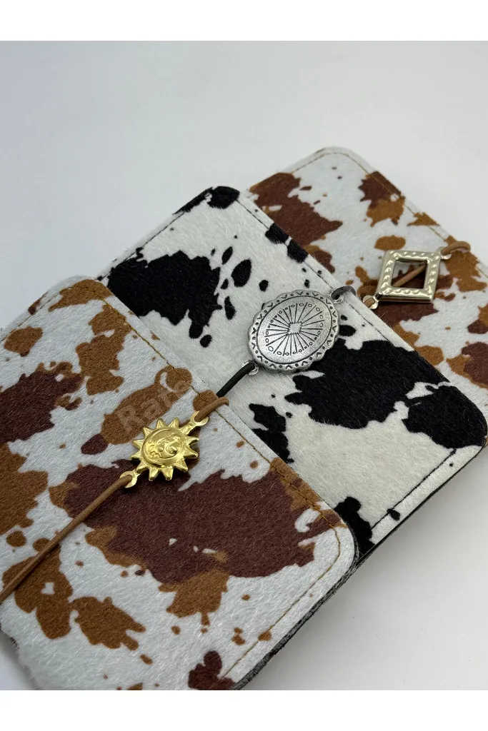 Cow Print Pasaport Kılıfı & Kartlık Unisex Seyehat Cüzdanı