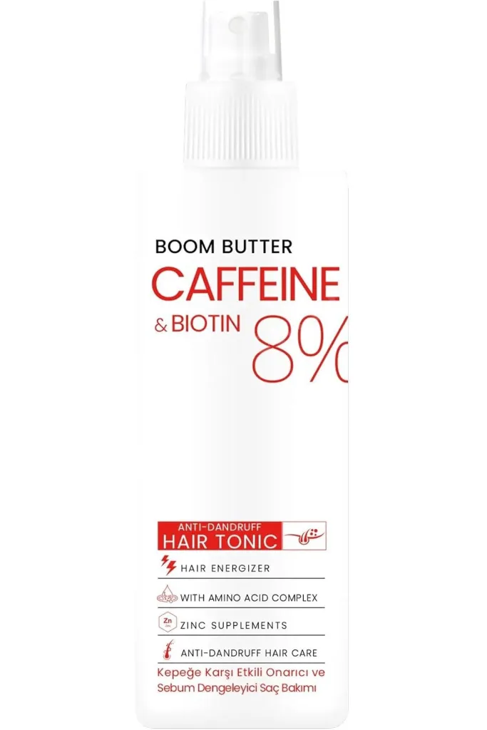 BOOM BUTTER Caffeine Biotine Yavaş Uzayan Kepeklenen Saçlar için Tonik 150 ML 1219822