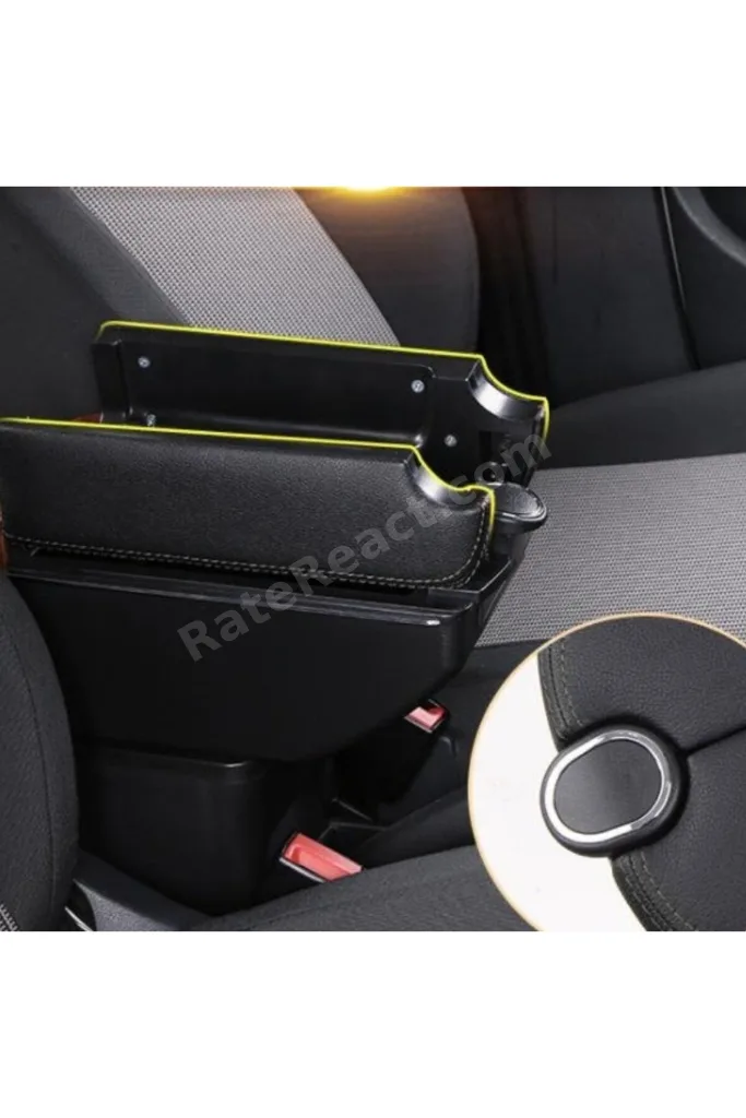 6 USB li Her Araca Uygun Universal Kolçak Kol Dayama Çift Açılır Siyah CAM SUYU HEDİYE