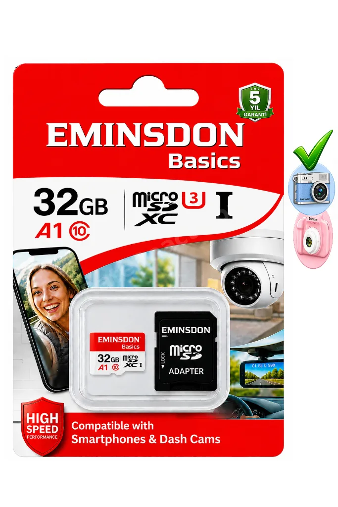 32GB Hafıza Kartı Mini Kamera Ev Araç Güvenlik Kamerası Uyumlu Telefon Micro SD Class10