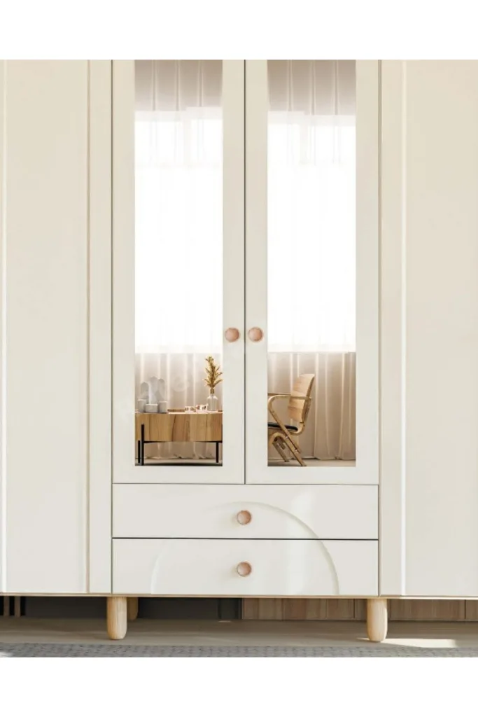 Papatya 6 Kapaklı Gardrop / 6 Kapılı Dolap / Komple MDF / Modern Tasarım