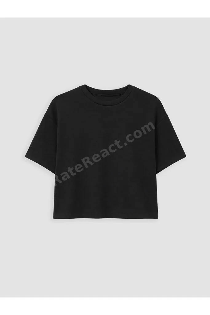 Siyah Soft Touch Oversize Kadın Tişört