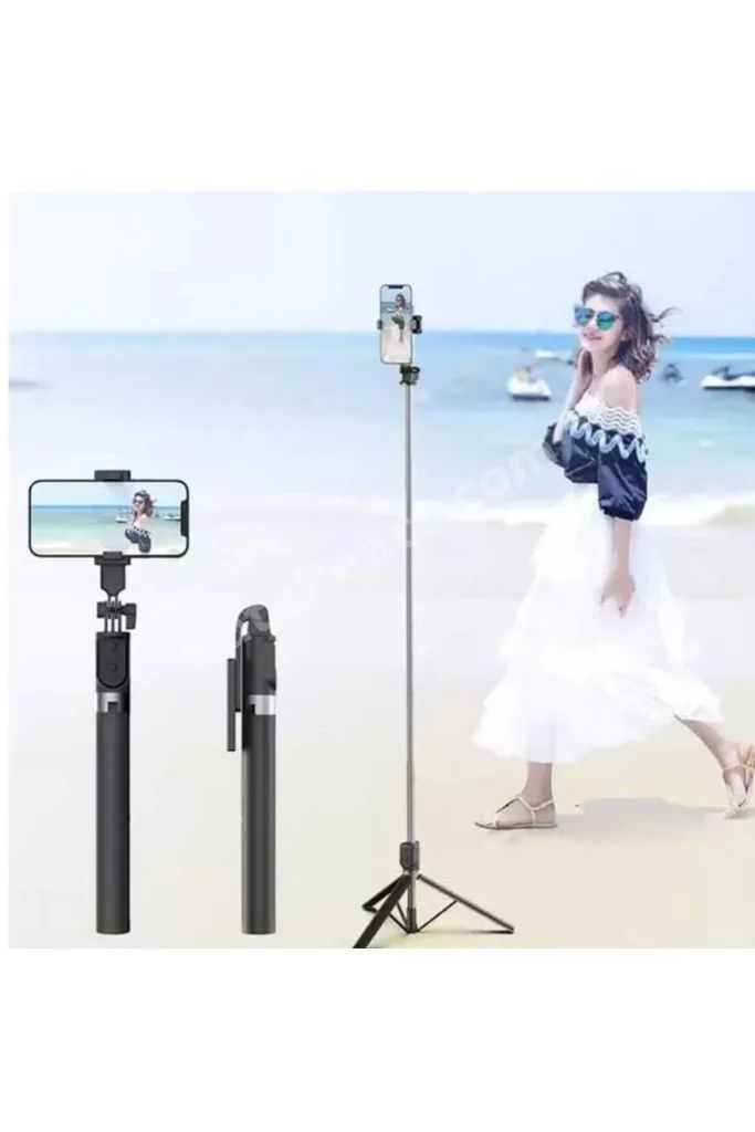 Led Işıklı tripot ve Selfie Çubuğu Bluetooth Kumandalı Kablosuz Selfie Stick 20 cm ile 70 cm