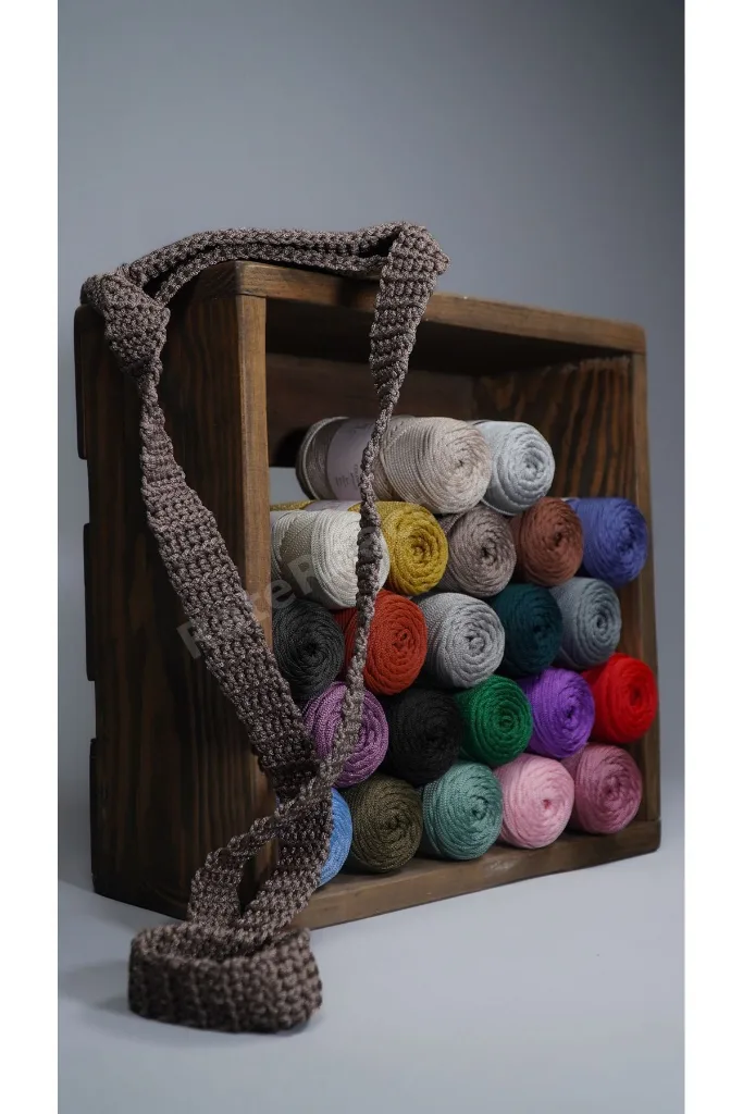 Premium 100 gr 120m Polyester Makrome Ipi Sütlü Kahve 2mm Supla Ip Ve Çanta Ipliği