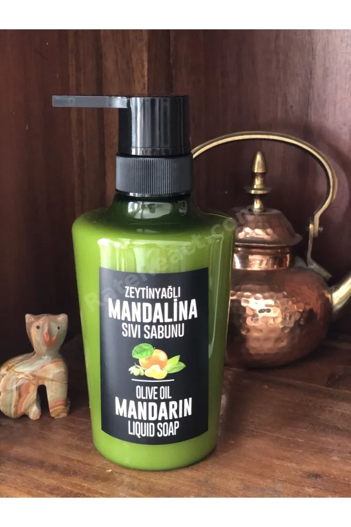 Mandalinalı Saf Zeytinyağlı Cildi Besleyip Koruyan Keçi Sütü Sıvı Sabunu 400 ml.