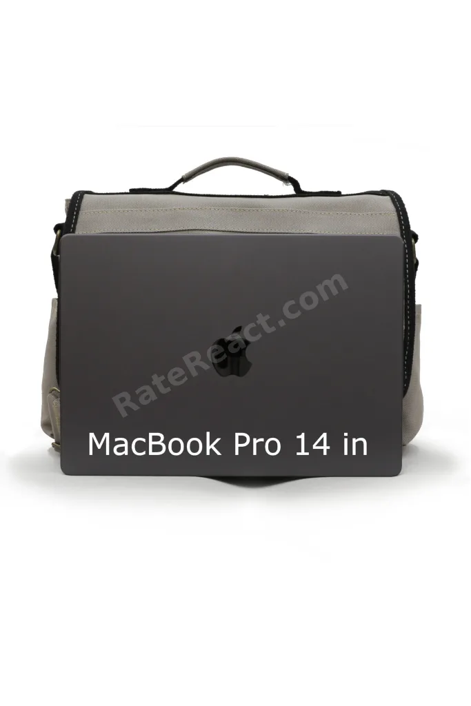 4017 Siyah 14" Laptop Pamuk Gabardin Postacı Okul Çantası Unisex Kilitli Çok Cepli Omuz Askılı