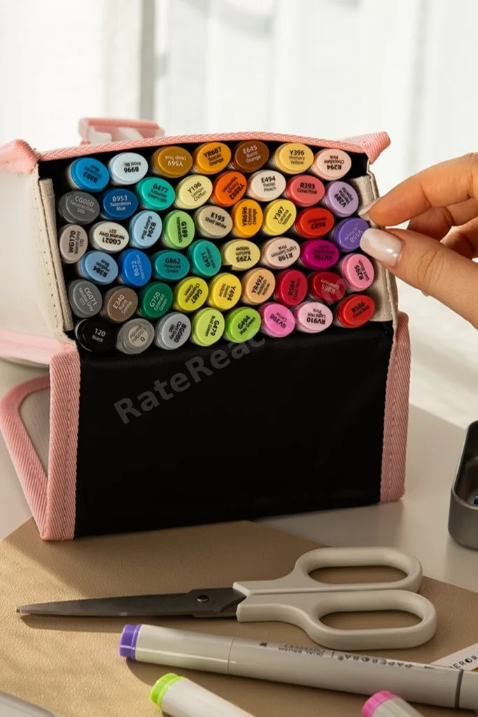 48’li Çift Uçlu Alkol Bazlı Marker Kalem Seti – Brush + Chisel