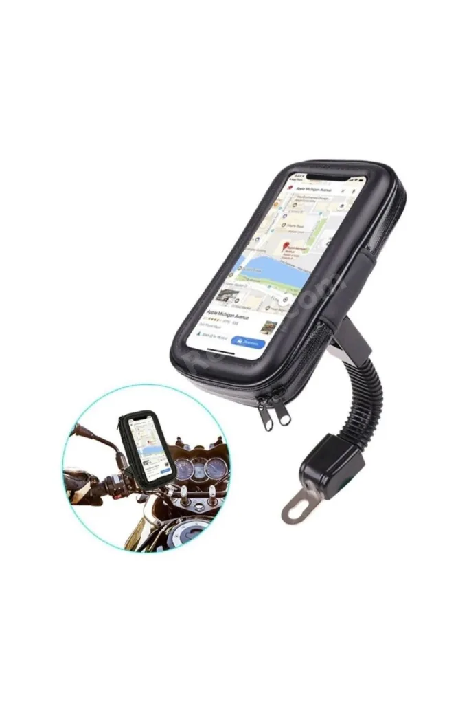 Su Geçirmez Motosiklet Telefon Tutucu Evrensel Gidon Montaj Navigasyon Standı
