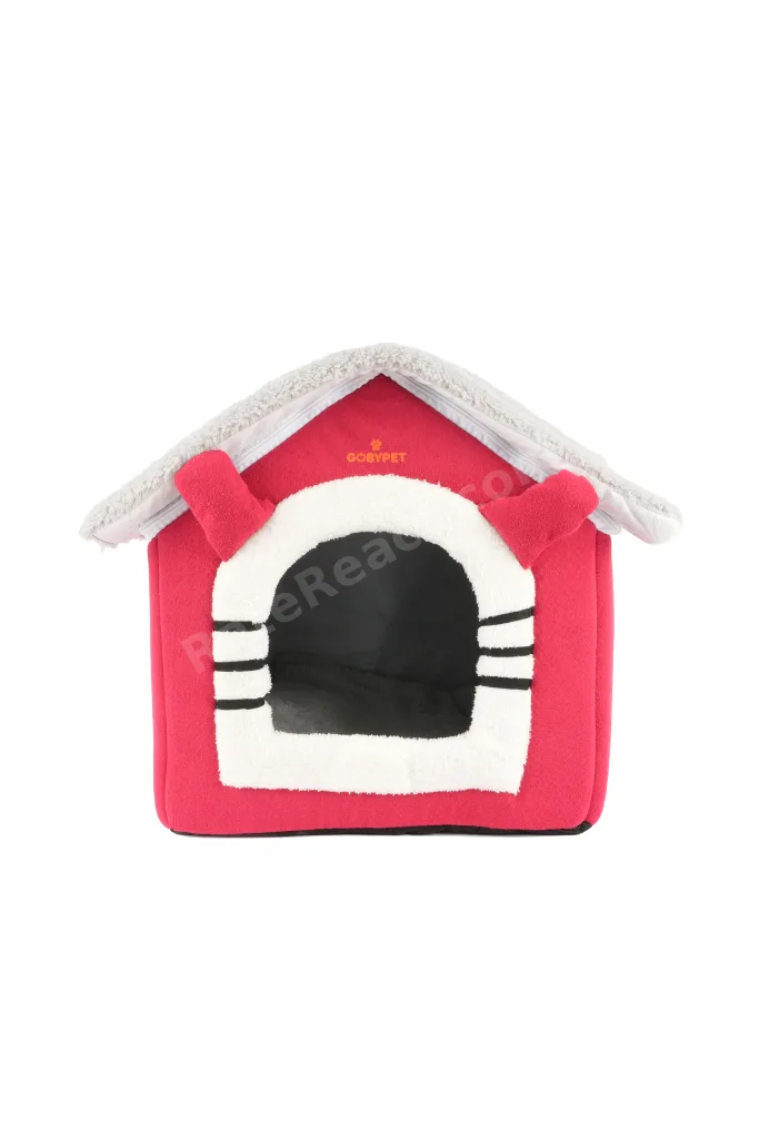 Peluş Kedi Ve Küçük Irk Köpek Evi, Minderli