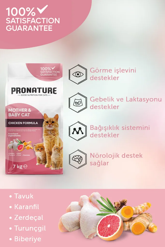 Mother & Baby Kuru Kedi Maması Tavuk Etli 7KG
