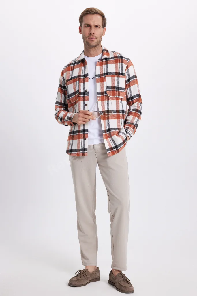 Erkek Slim Fit Dar Kesim Beli Lastikli Bağcık Detaylı Taş Pantolon