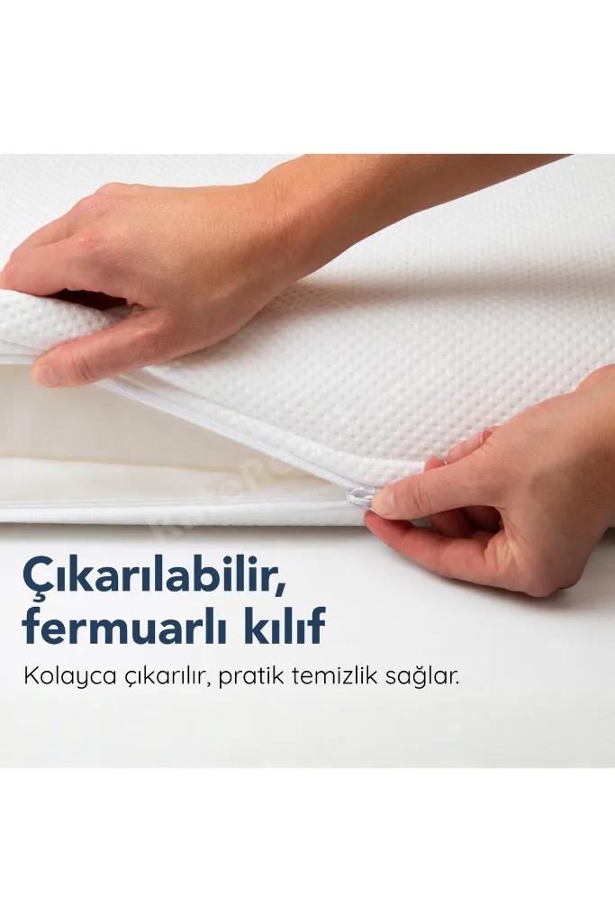 BabyPedic 70x130 Bebek Yatağı, Yıkanabilir Kılıf, İç Koruma, 10 cm