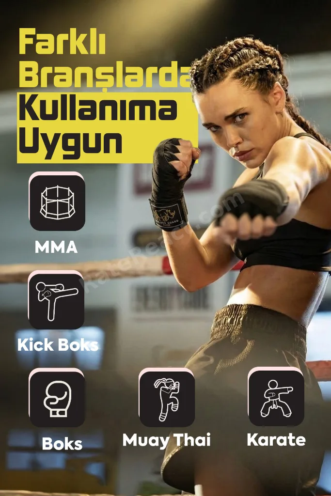 4 Metre Kırmızı Boks Kickboks Muaythai Sanda Mma El Bandajı 2 Adet (Çift) Sargı Bandajı