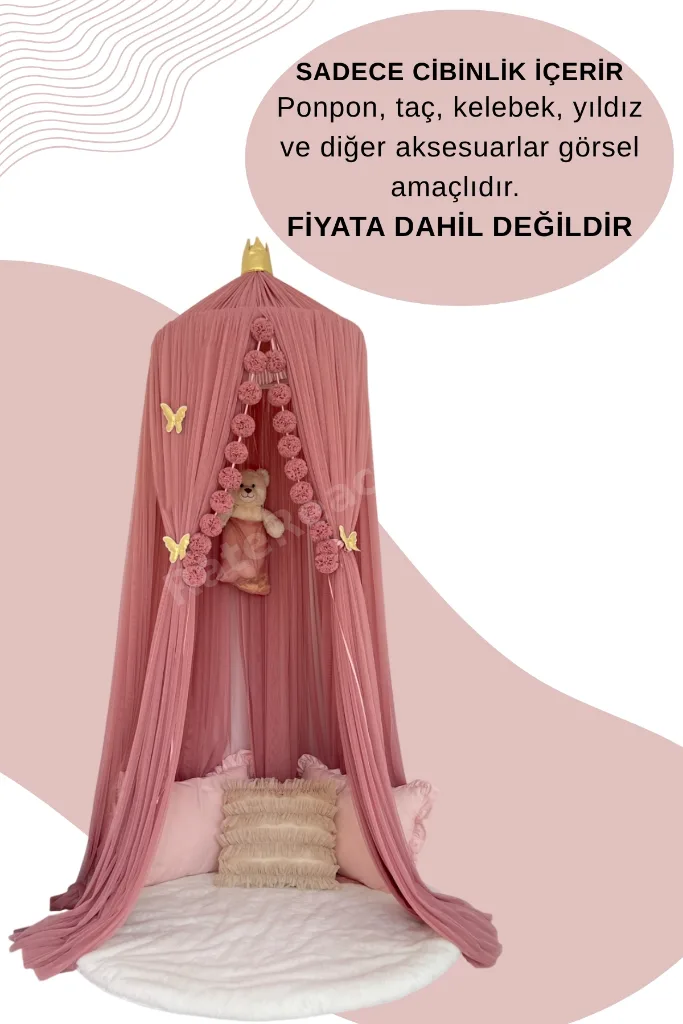 Tül Cibinlik Deluxe Dusty Rose