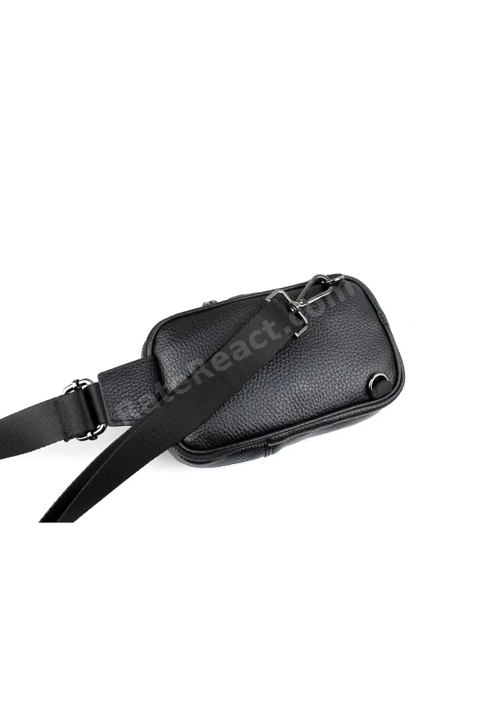 Erkek Siyah Omuz Çantası Göğüs Çantası Body Bag Çanta