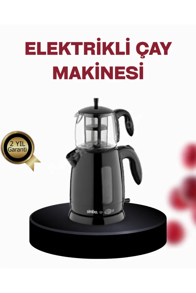 Cam Demlikli 20 Bardak Kapasiteli Elektrikli Çaycı