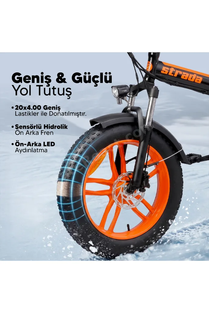 E-Bro 20 Jant Hidrolik Disk Katlanabilir Fat Bike Bisiklet