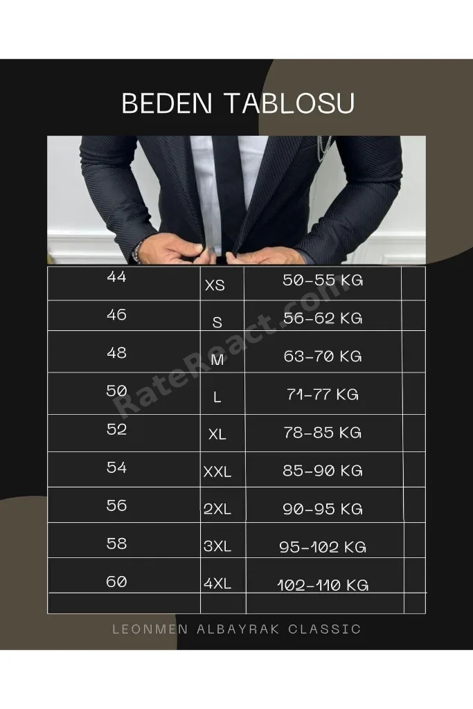 Italyan Stil Slim Fit Blazer Tek Ceket