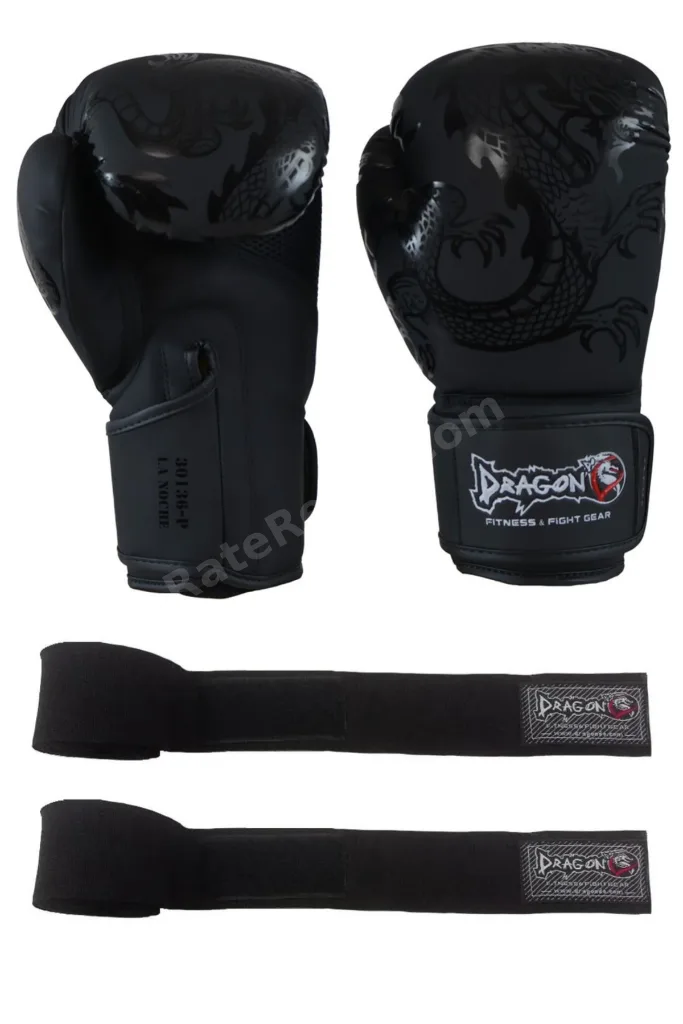 La Noche Boks Eldiveni Kick Boks Muay Thai Eldiveni ve 3,5 Mt Elite Elastik Bandaj Seti