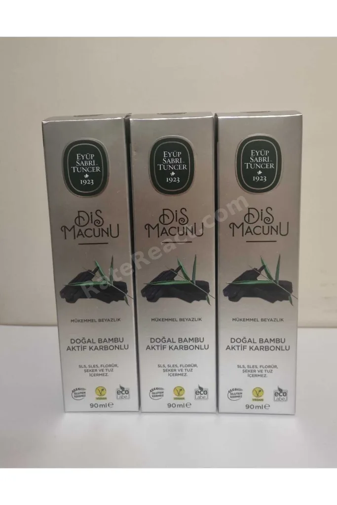 Doğal Bambu Karbonlu Diş Macunu 90 ml-3 Adet- Doğal Bambu Aktif Karbonu ile Mükemmel Beyazlık!