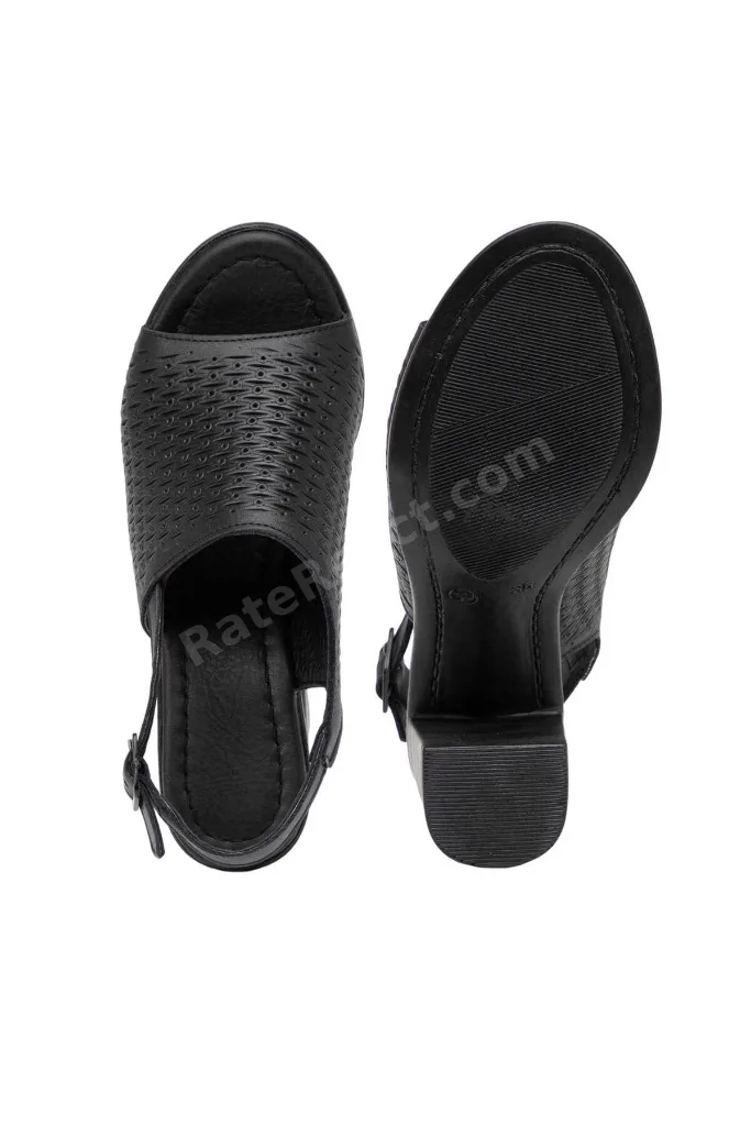 Siyah Hakiki Deri Kadın Sandalet - K26Y1SN68670-A23