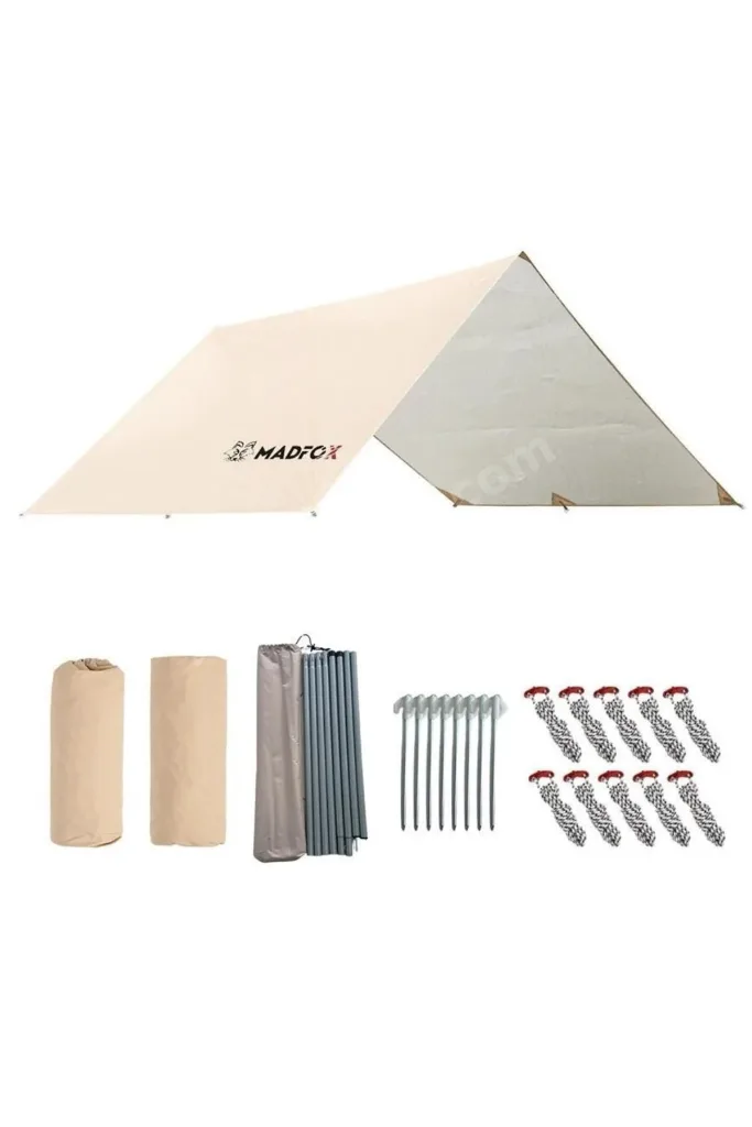 Çadır Brandası - Madfox - Güneş ve Rüzgar Koruma - OEM Kanvas Tarp 4*3 mt