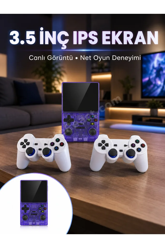 Taşınabilir Oyun Konsolu Çift Oyuncu Destekli HDMI Çıkışlı - LSNTKN-RS4937