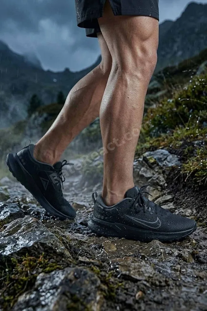 Erkek Siyah Gore-Tex Su Geçirmez Outdoor Arazi Koşu Ve Yürüyüş Ayakkabısı