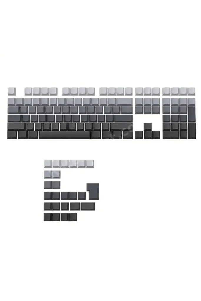 Mekanik Klavye Keycaps Seti- 130 Tuş PBT Çift Baskılı-Alttan Baskılı Gradyen Renkli