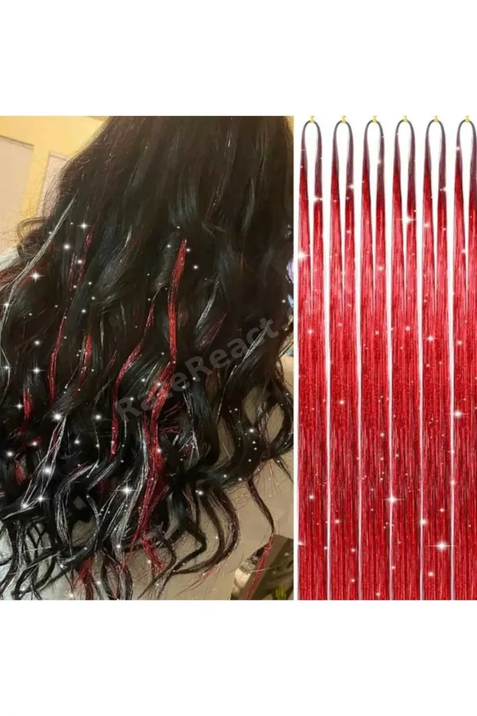 Tinsel Bağlamalı Renk Saç Simi
