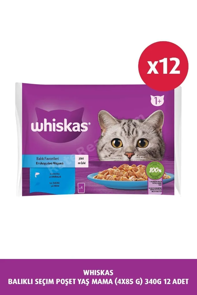 Balık Çeşitli Kedi Maması 4'lü 340 gr 12x