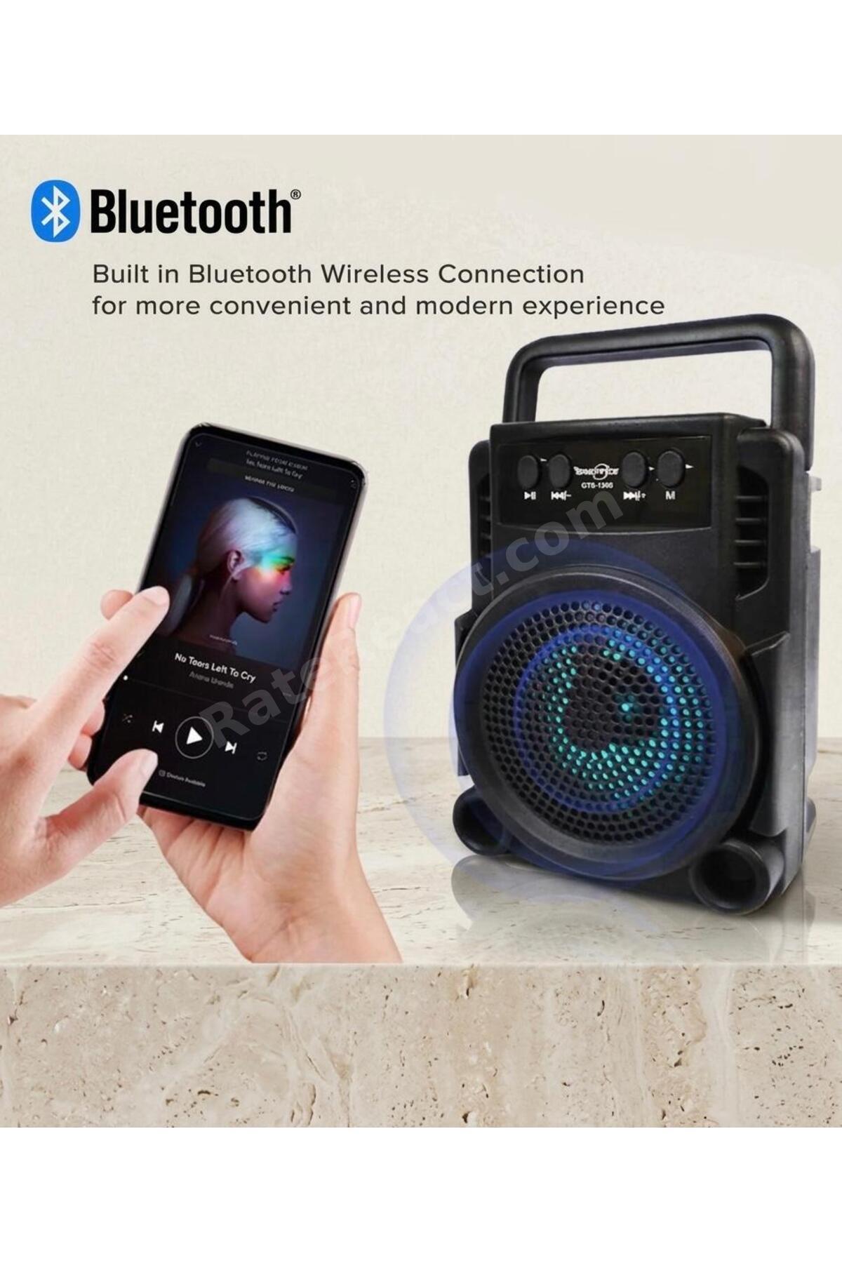 Bluetooth Hoparlör Wireless Extra Bass Speaker GTS-1360 Siyah