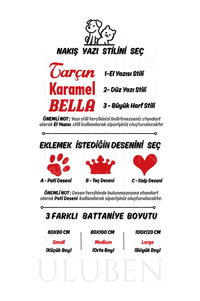 İsimli Kişiye İsme Özel Nakış İşlemeli Antrasit Gri Kedi Köpek Battaniyesi Yıkanabilir Premium Peluş