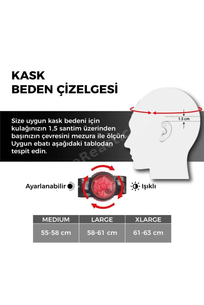 Raptor Kask MV29 Arka Led Lambalı Fileli MTB Bisiklet Kaskı M Beden Siyah Kırmızı