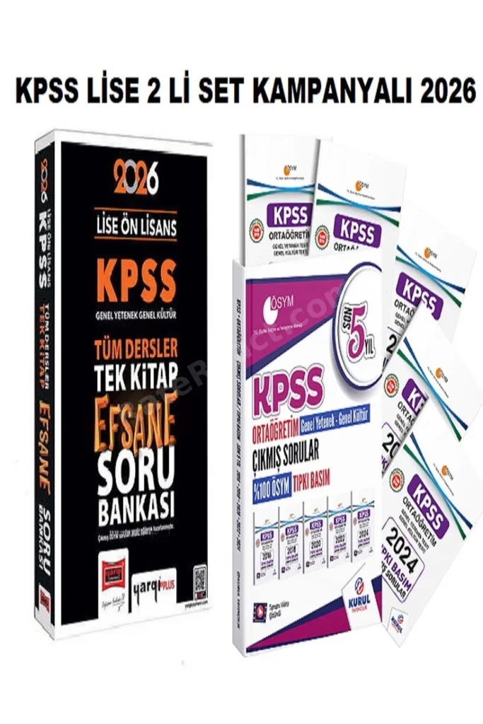 2026 KPSS Lise Ortaöğretim GK-GY Tüm Dersler Tek Kitap Efsane Soru Bankası+ÇIKMIŞ SORULAR