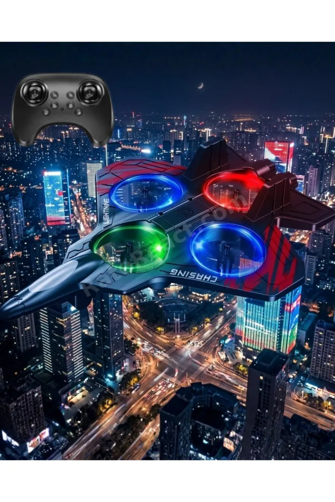 SEMEGLBL LED Işıklı Oyuncak Drone Fighter Jet Tasarımlı Uzaktan (144621) Kumandalı Uçak