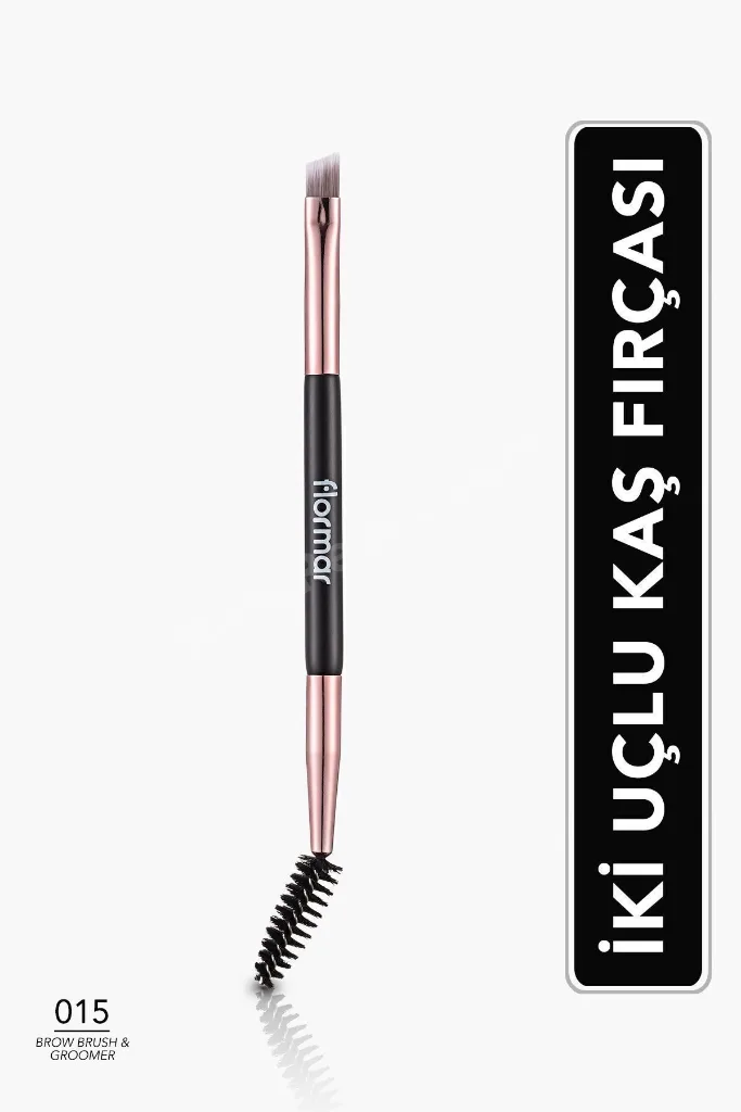 İki Uçlu Kaş Boyama ve Tarama Fırçası - Brow Brush & Groomer - 015 - 8690604597802