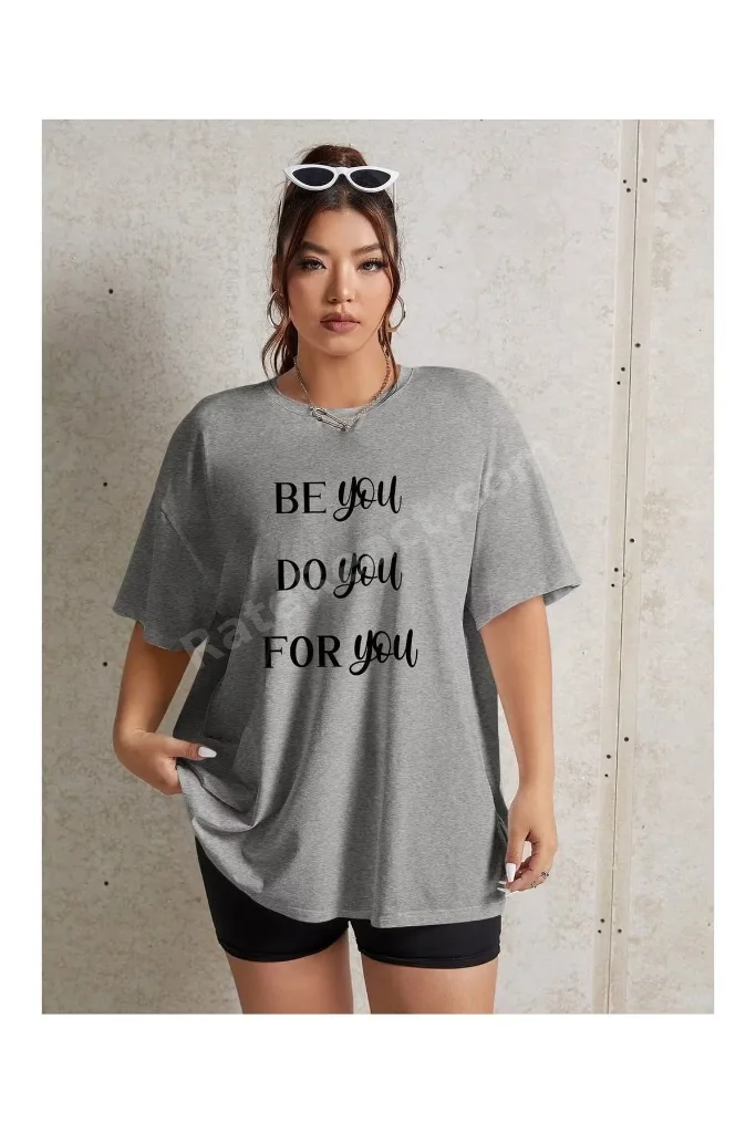 Unisex Oversize Baskılı Tişört Streetwear Rahat Kalıp Günlük Premium